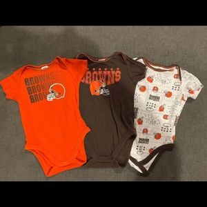 Lot of 3 Cleveland Browns onesies